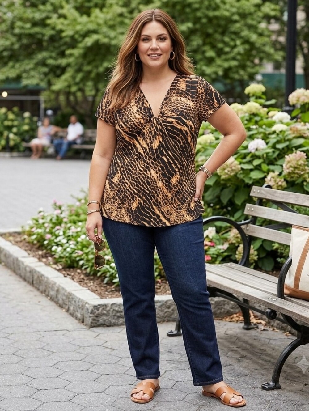 Cheetah print blouse